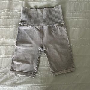 Gray Free People Movement biker shorts
